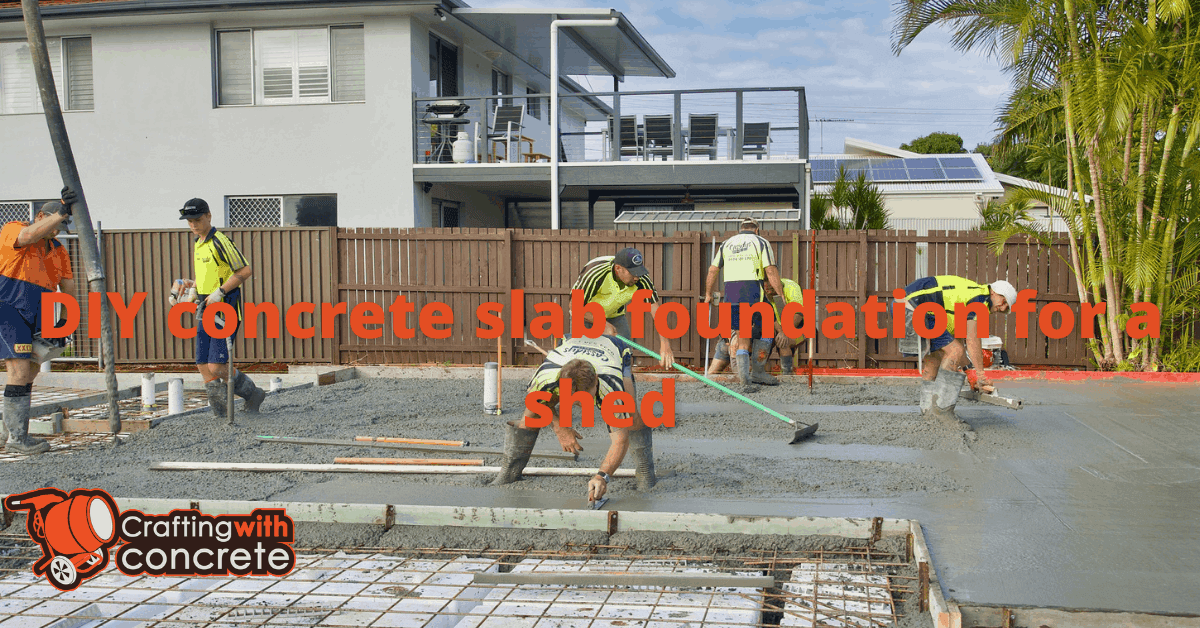 DIY concrete slab foundation for a shed
