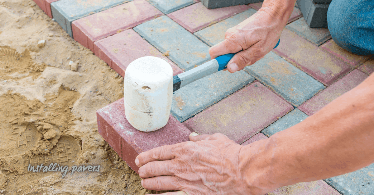 Installing pavers over concrete