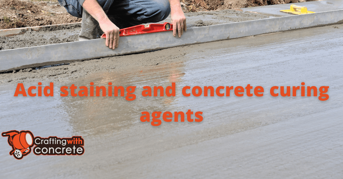 Acid staining and concrete curing agents