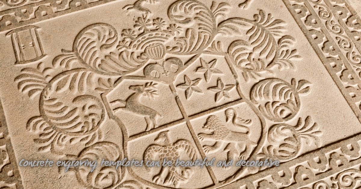 Concrete engraving for decoration