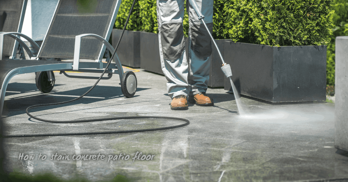 How to stain a concrete patio