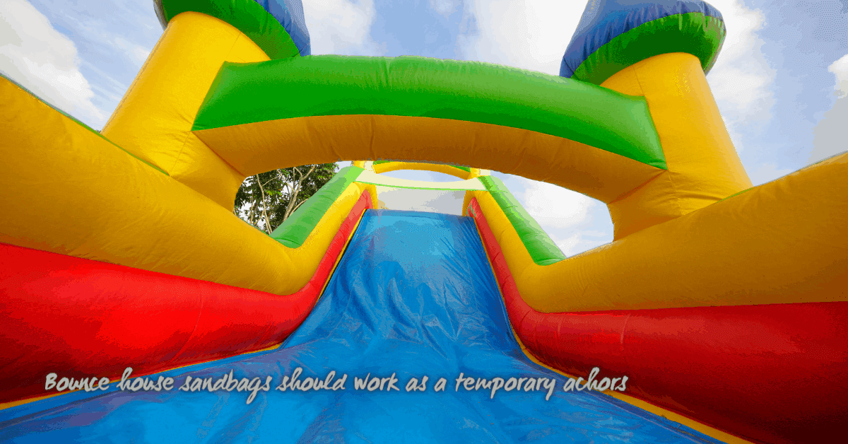 How to anchor bounce house on concrete