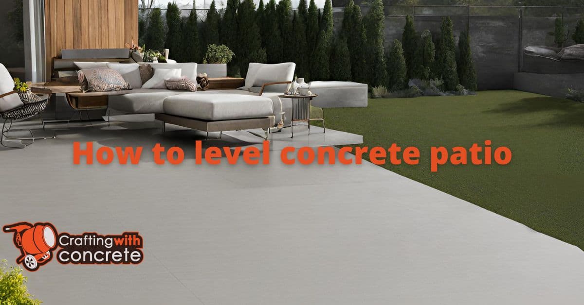 How to level concrete patio
