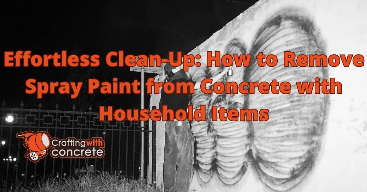 how to remove spray paint from concrete with household items