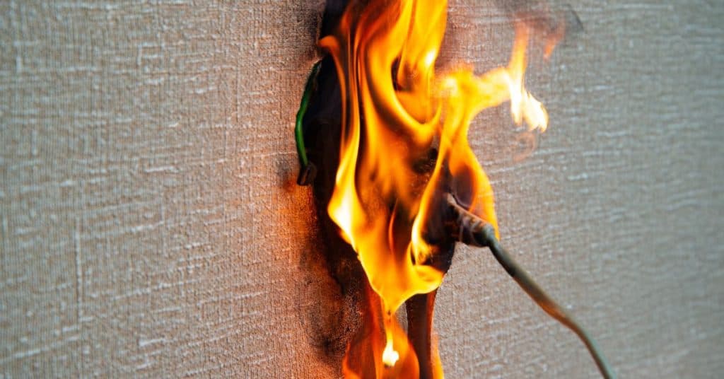 How does the electrical fire smell in house