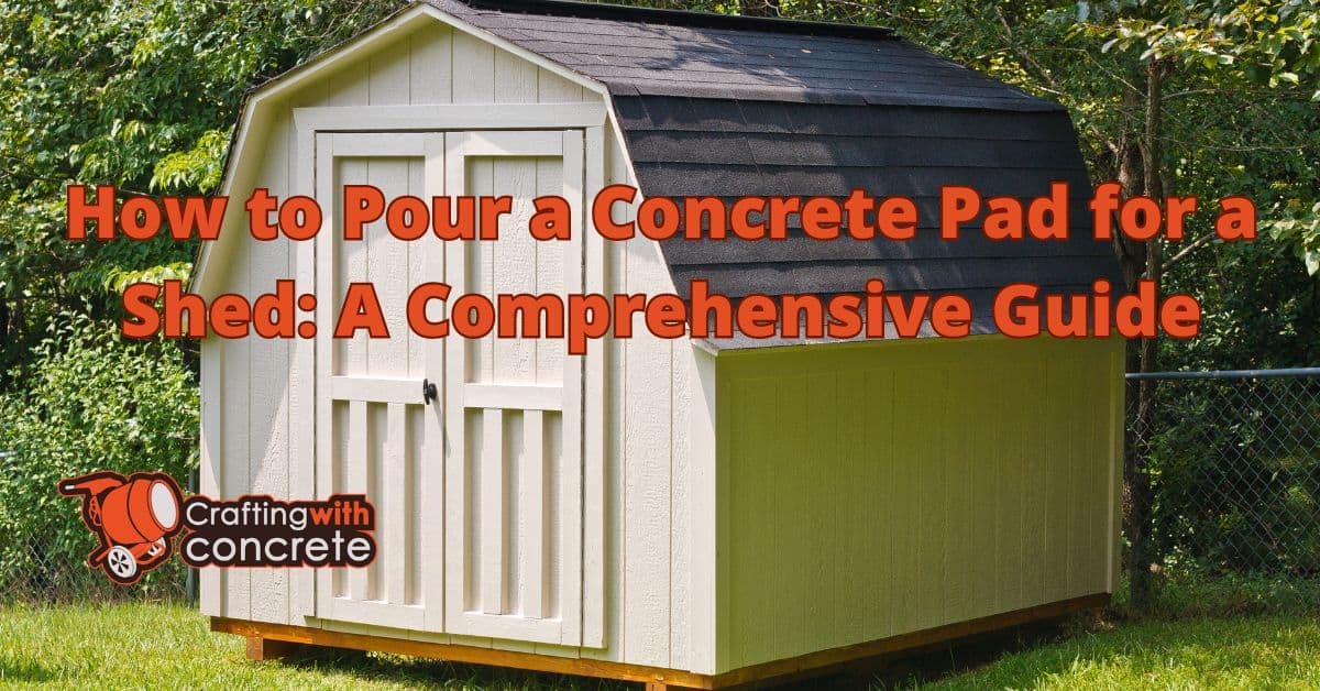 How to pour a concrete pad for a shed
