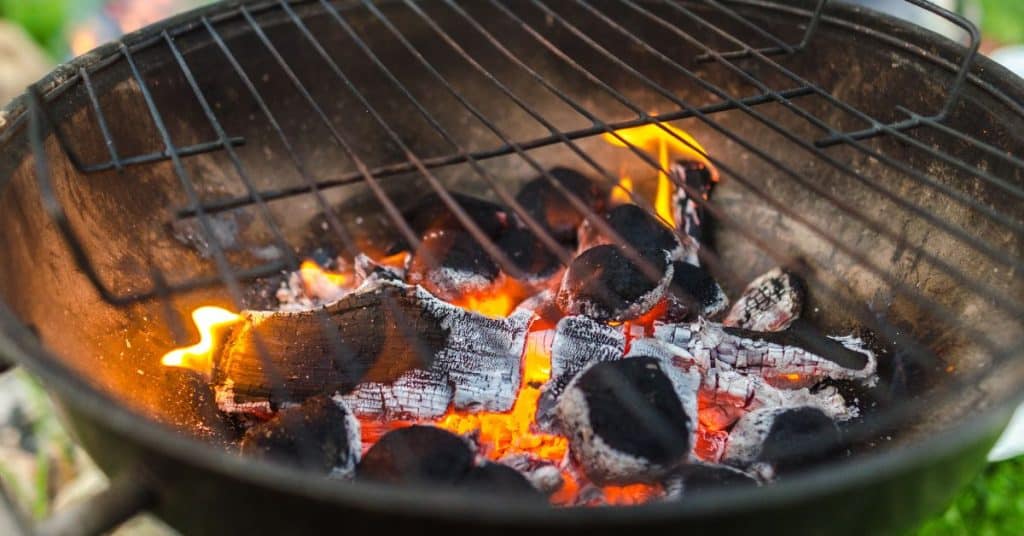 How to put out charcoal grill fire