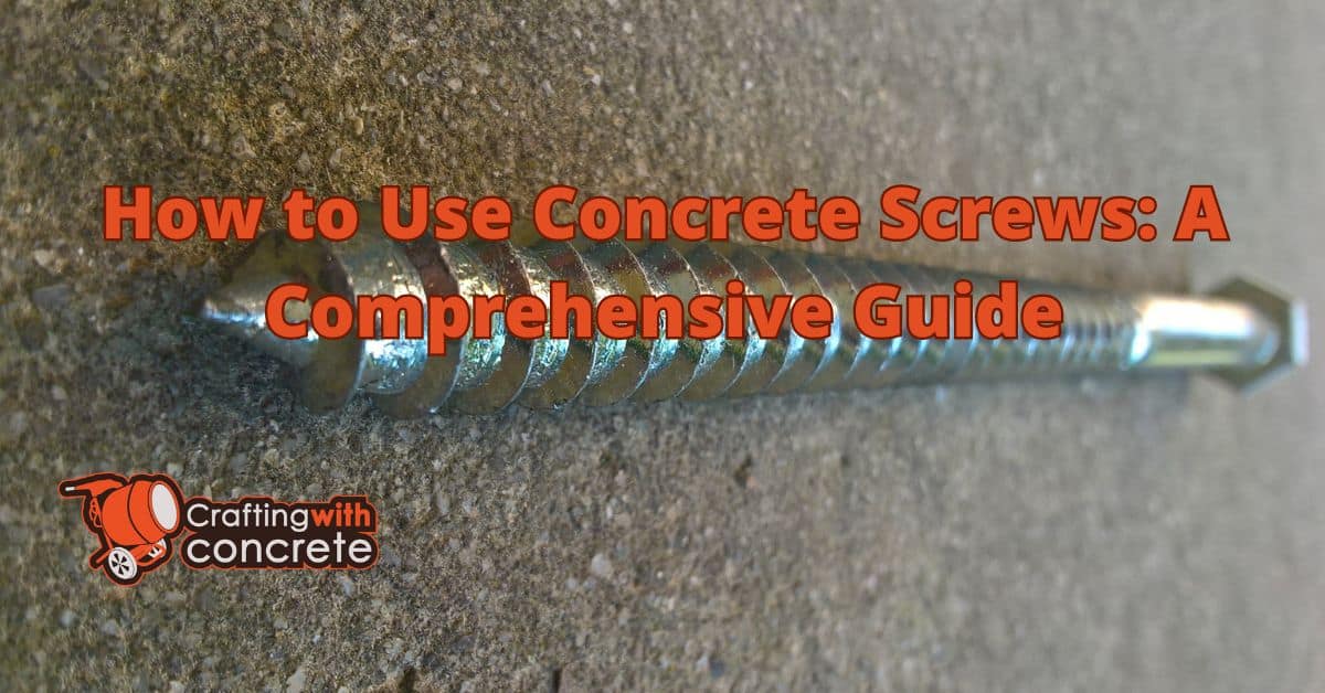 How to use concrete screws