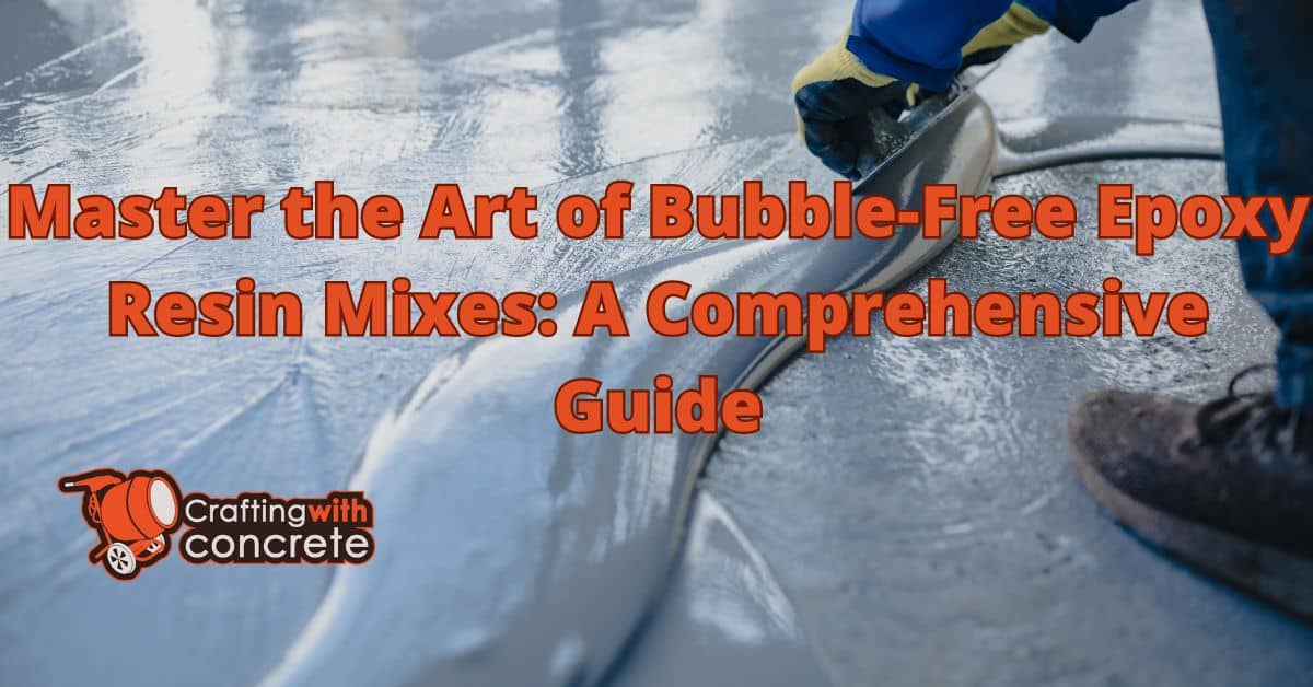 How to mix epoxy resin without bubbles