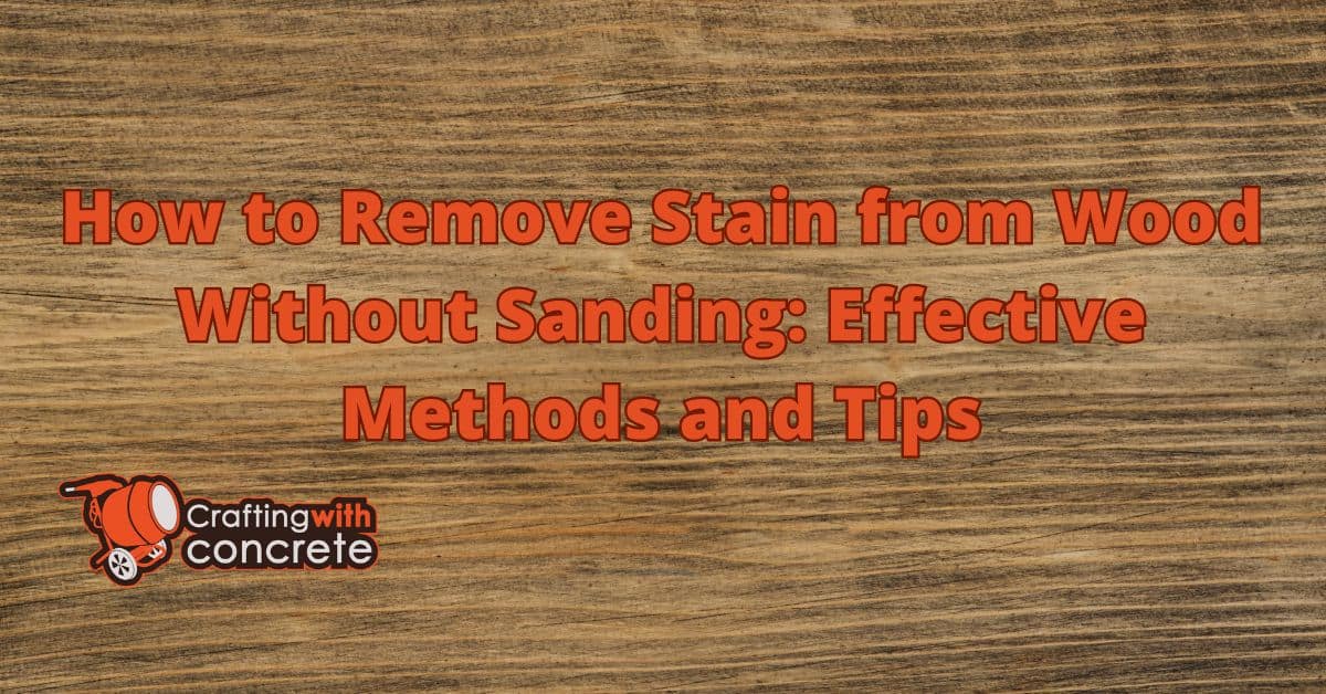 Remove stain from wood without sanding