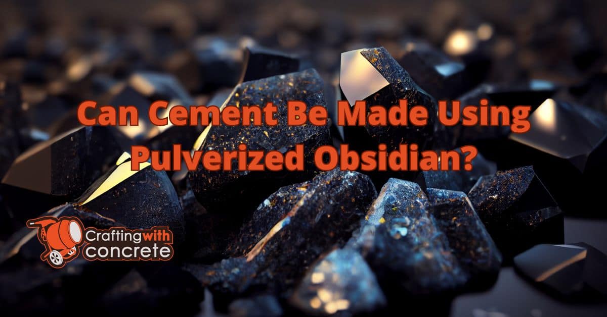 Can cement be made using pulverized obsidian?