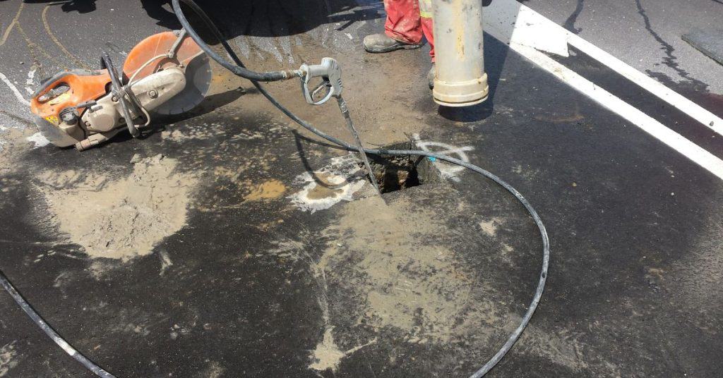 Can you pour concrete over utility lines?