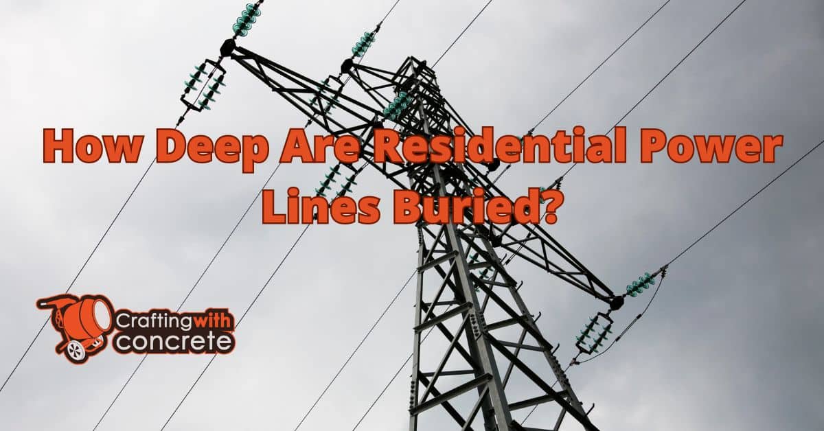 How deep are residential power lines buried