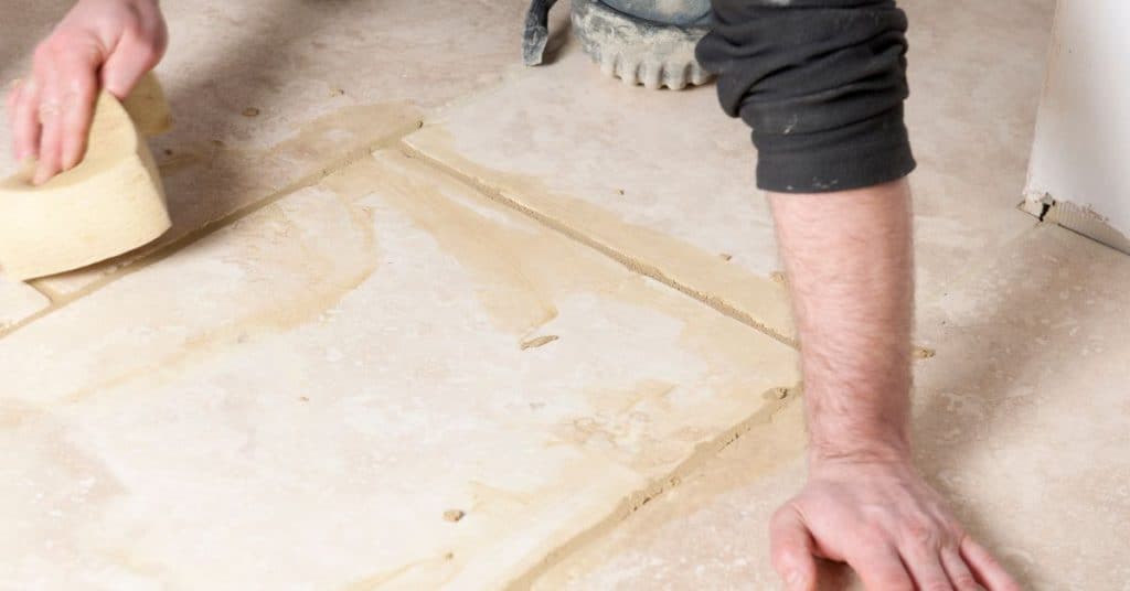 How long does it take for grout to dry on tile