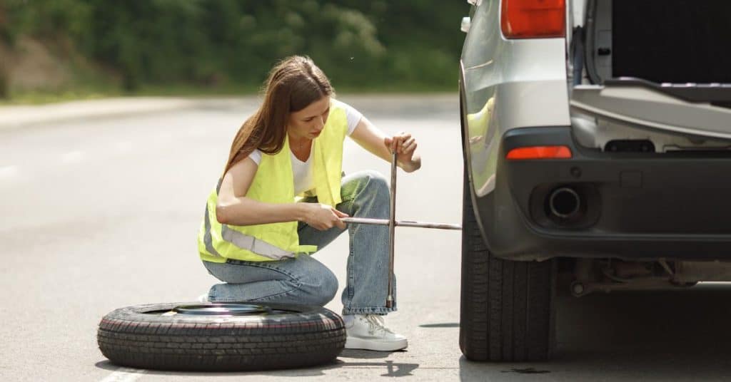 How to change a tire without a jack