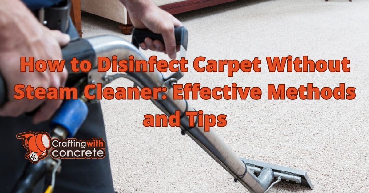 How to disinfect carpet without steam cleaner