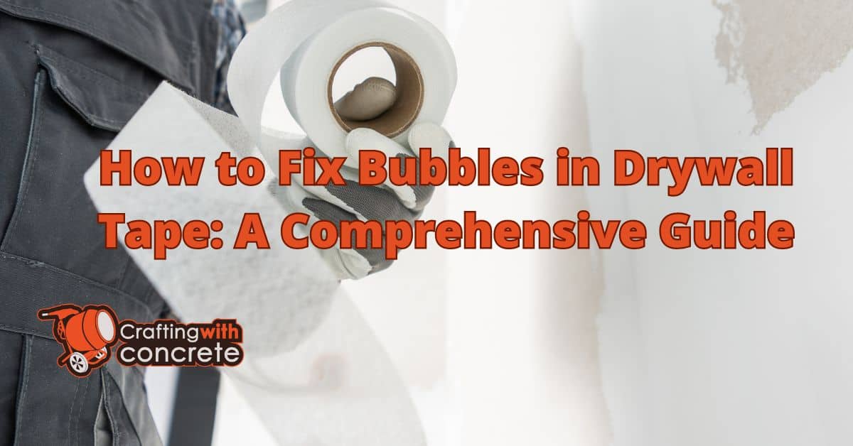 How to fix bubbles in drywall tape
