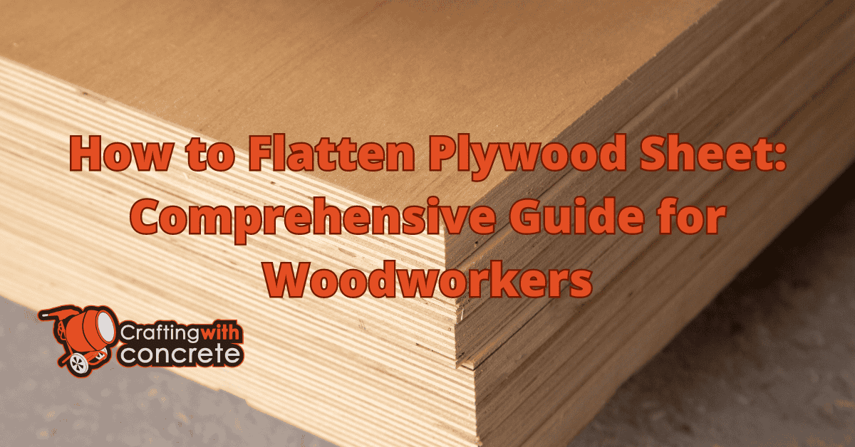 How to flatten plywood sheet