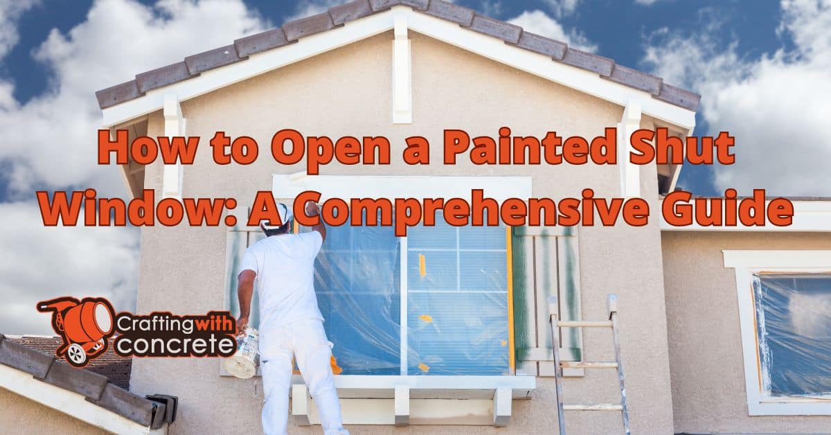 How to open a painted shut window