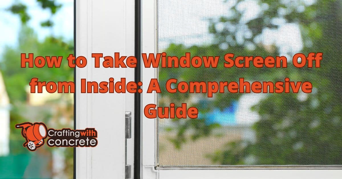 How to take window screen off from inside