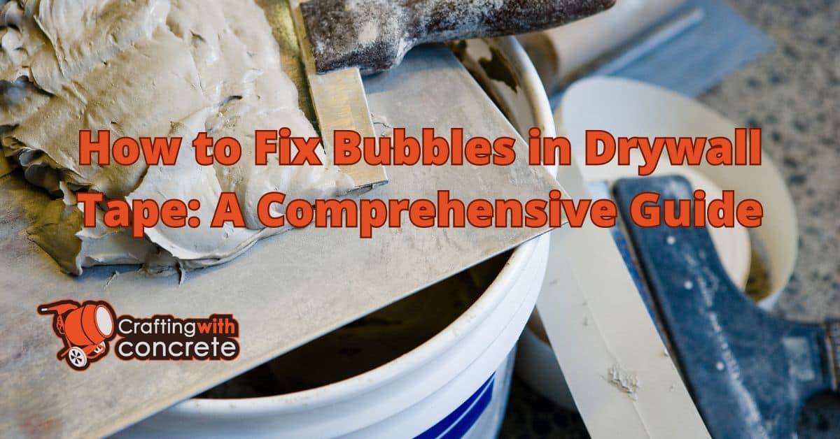 How to fix bubbles in drywall tape