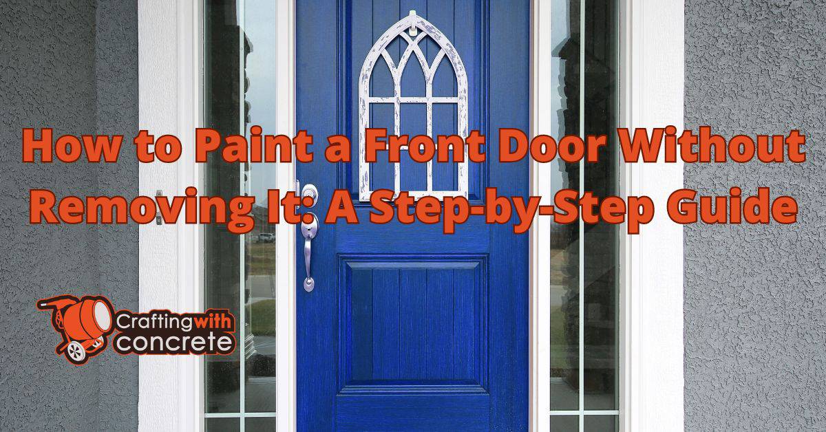 How to paint a front door without removing it - craftingwithconcrete.com