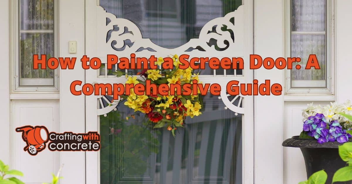 How to paint a screen door