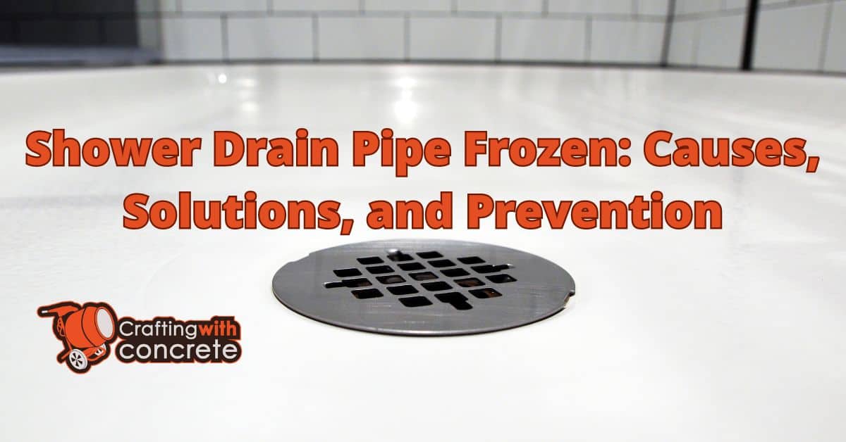 Shower drain pipe frozen
