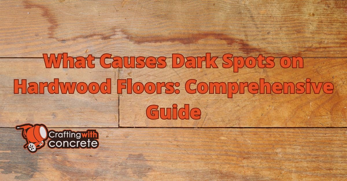 What causes dark spots on hardwood floors