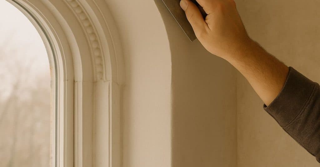 Restore Victorian Window Arch Plaster - craftingwithconcrete.com
