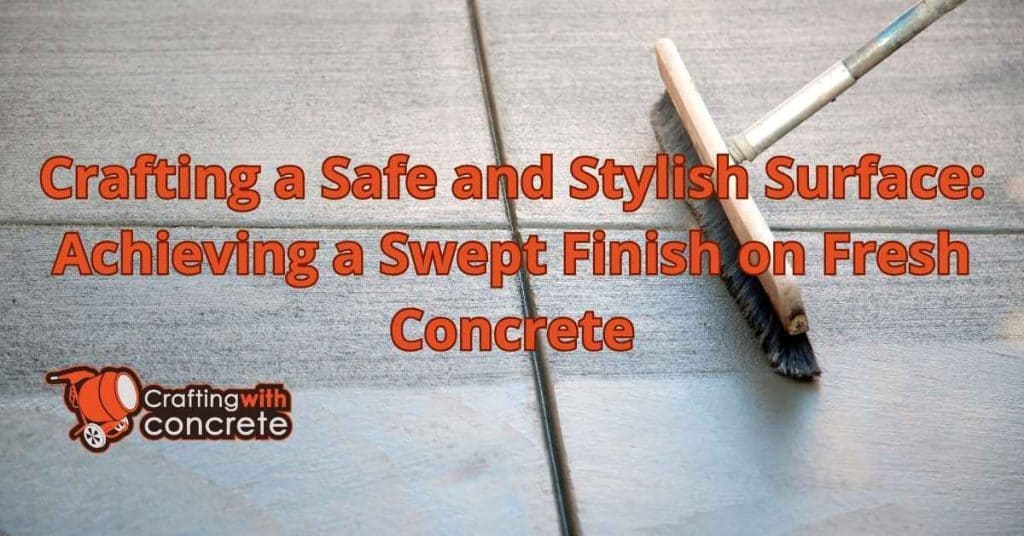 Crafting a Safe and Stylish Surface Achieving a Swept Finish on Fresh Concrete