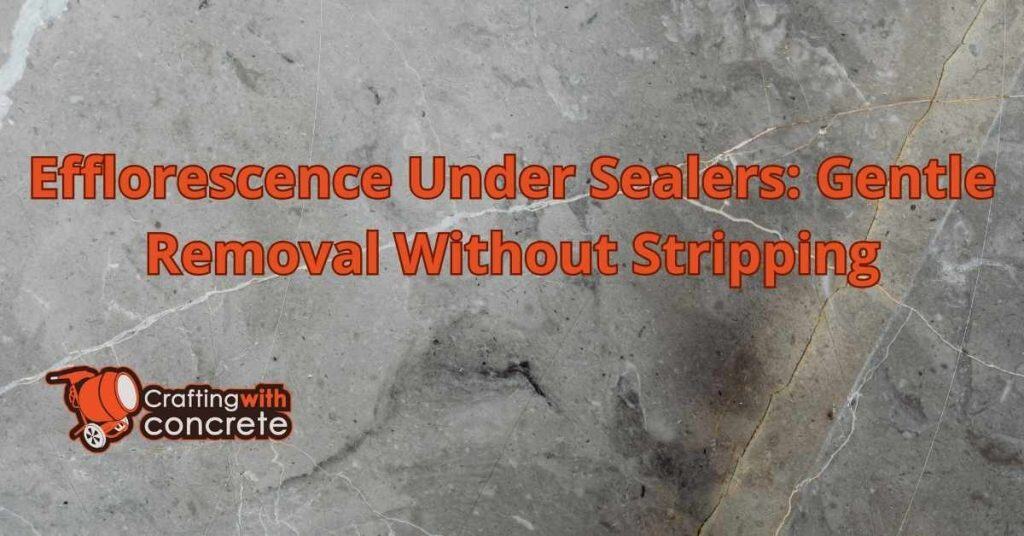 Efflorescence Under Sealers: Gentle Removal Without Stripping