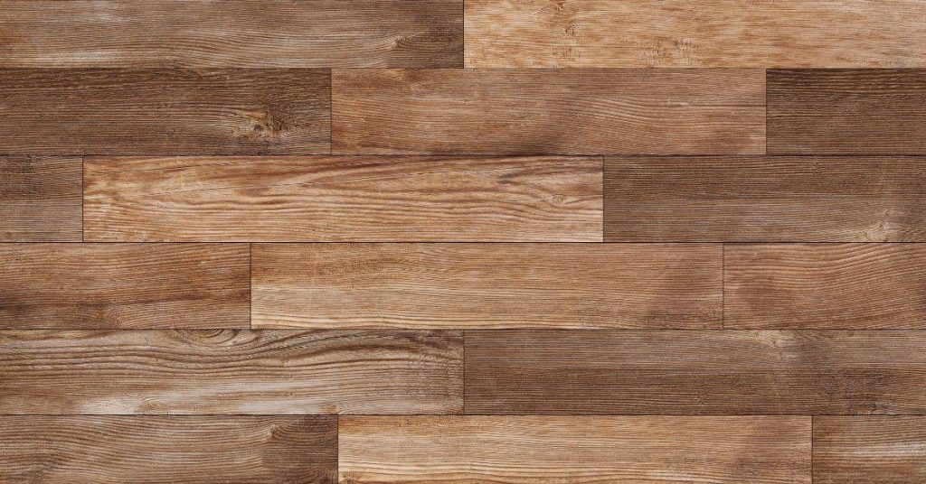Close-up of softwood flooring panels in various brown tones