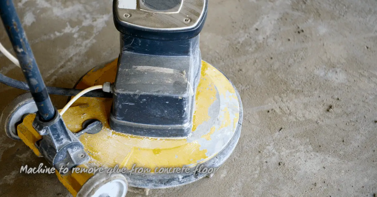 Concrete floor grinding machine on a concrete surface