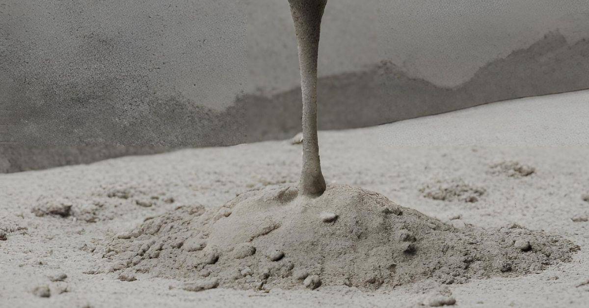 Concrete bonding slurry being poured onto dry powder surface