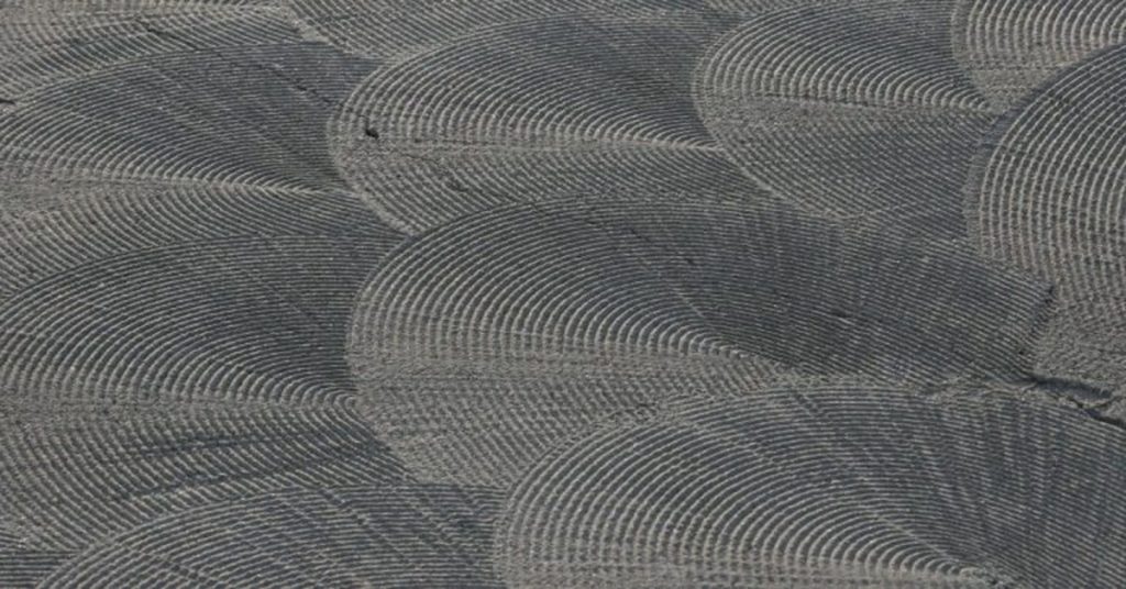 concrete surface with circular textured pattern
