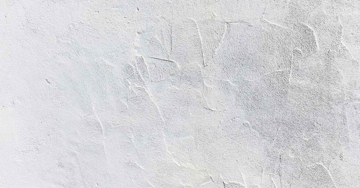 close up of white textured plaster surface