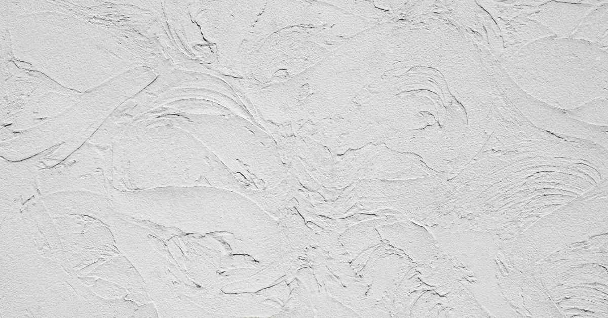 close-up of white textured plaster surface